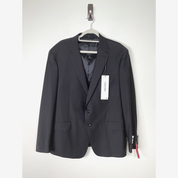 Calvin Klein Men Prestige Slim Fit Infinite Stretch Wool‎ Blend Blazer 50R - Picture 1 of 14